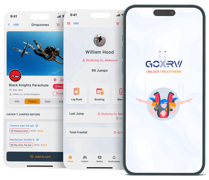 XRW dashboard and mobile app